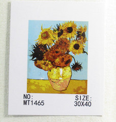 VAN GOGH SUNFLOWER PAINT BY NUMBERS KIT #MT1465 Canvas 15-1/2″ H X 11-1/2″ W