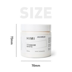 HIMI Gouache Refill Paints,White Color(200 ml 6.76 Ounce (Pack of 1), GOUACHE