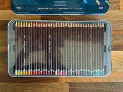 Derwent Coloursoft Set of 72 Pencils New Sealed Damaged Tin