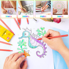 12 Colors Rainbow Pencils for Kids, 12 Pieces Rainbow Colored Pencil Art Pres…
