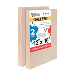 12″ x 16″ Gallery 1-1/2″ Profile Depth Artist Wood Pouring Panel Boards 2-Pack