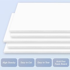 Golden State Art, 10 Pack White Foam Board 5X7 Inch, 3/16” Thick, 5×7,