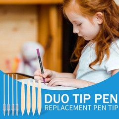 ZSCM Duo Tip Brush Markers Replacement Nib Tips 10 Brush 10 Fineliner Art