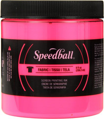 Fabric Screen Printing Ink, 8-Ounce, Fluorescent Hot Pink