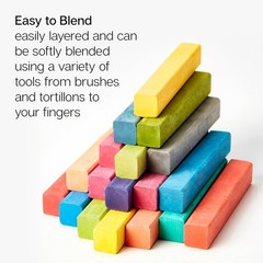 24-Piece Chalk Pastels Set – Vibrant Colors, Acid-Free and Non-Toxic