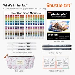 Artistic 310-Color Dual Tip Marker Collection with White Highlighters & Storage$