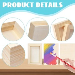 10 Pack 4 x 6 inch Wood Panel Boards, Unfinished Wood Canvas Panels for Craft…