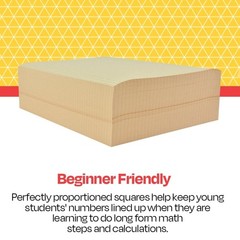 500-Pack 9×12 Inches Manila Graph Paper with 1/4 Inch Rule for School Math