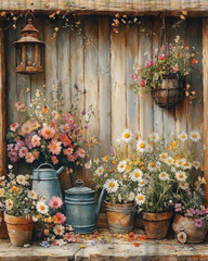 Flower Paint by Numbers Kit for Adults – Paint by Numbers for Adults Beginner, D