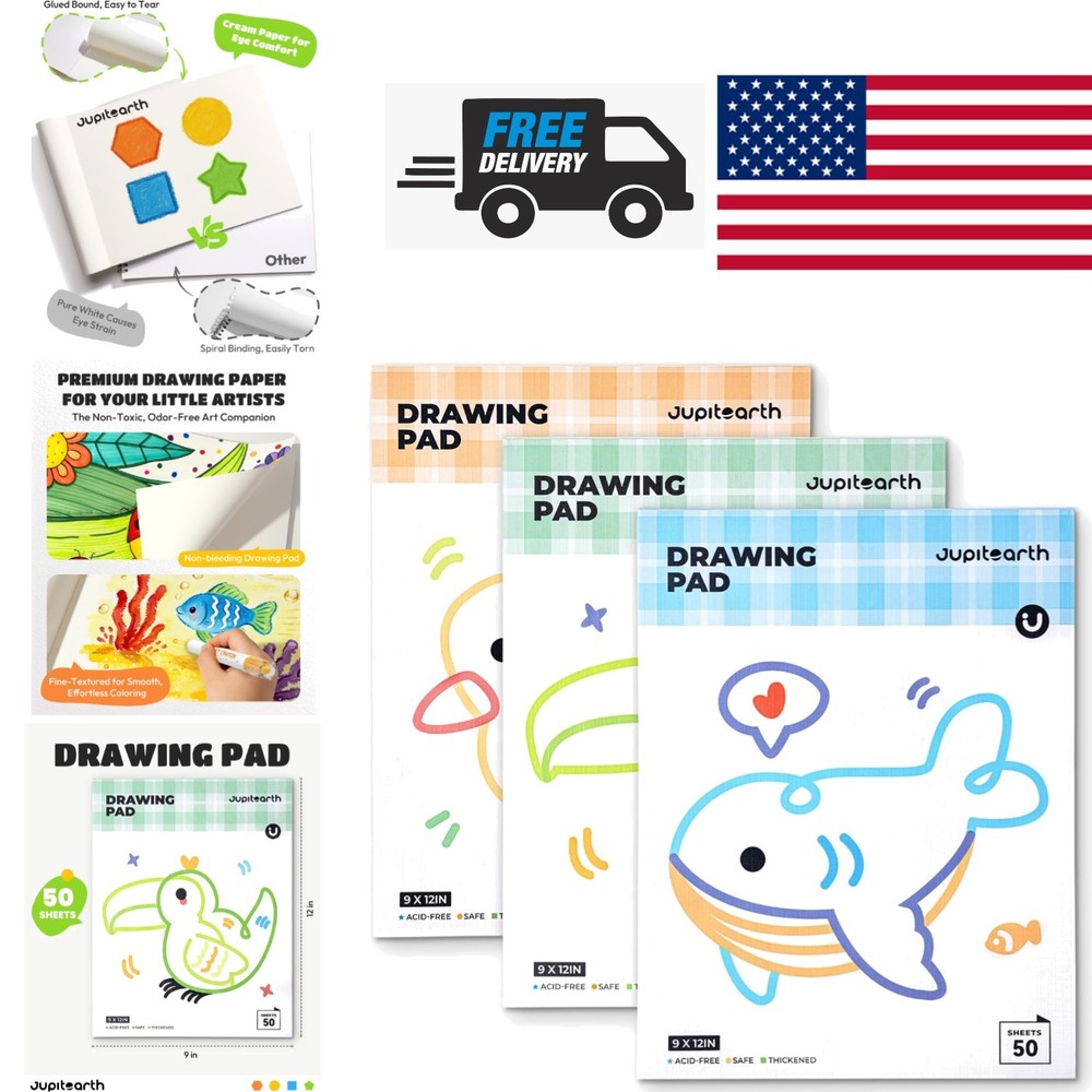 Creative Sketchbooks 3 Pack 50 Sheets 9×12 Inch Ideal for Drawing and Painting