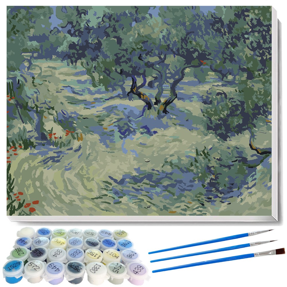 Paint by Number Kits, Van Gogh Oil Painting Art Works DIY 40x50cm, Olive Tree