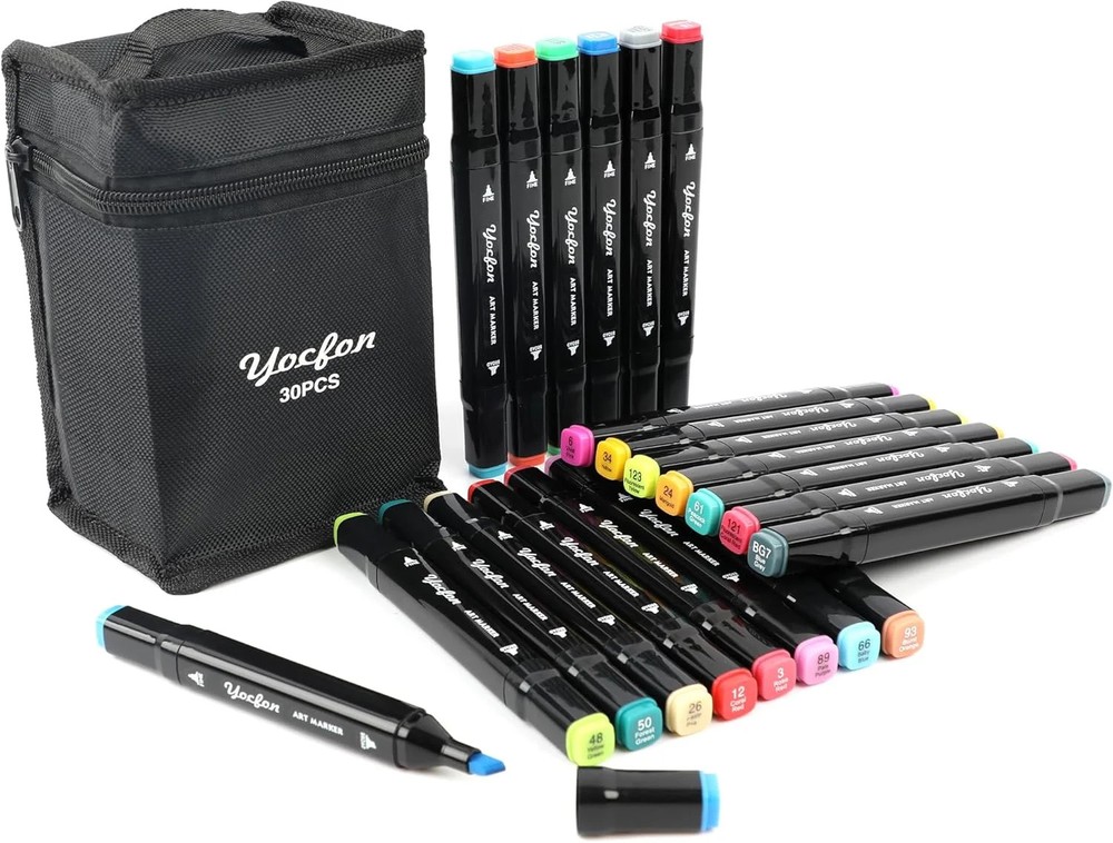 30 Colors Alcohol Markers, Dual Tips Drawing, Art Markers Set For Adults Colorin