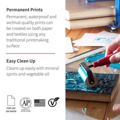 Speedball 3476 Oil-Based Block Printing Ink Starter Set for Professional,