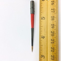 1Pc Round Tip Nail Makeup Art Brush #000 Metal Handle 100% Red Kolinsky Sable