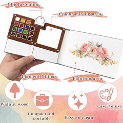 Mini Paint Set – Mini Travel Palette Set, Pocket Water Color Paint Palette Ki…