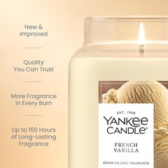 Yankee Candle French Vanilla Scented Candle, 22oz Large Jar,
