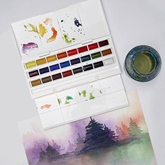 Winsor & Newton Cotman 24 Half Pan Watercolor Set