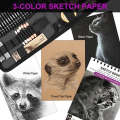 70 Pcs Drawing Set Sketching Kit – Sketch Pencils Art Supplies for Adults Art…