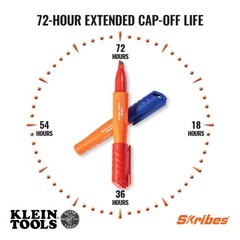 Klein Tools 861023 Skribes Permanent Markers, 1 Count (Pack of 1), Black