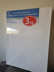 3 Pack 18″ X 24″ Art Supply Stretched Canvas for Art Painting Cotton Acid Free