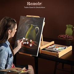Renoir Large Table Top Art Easel & Sketchbox – Portable Lightweight Art Easel wi
