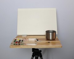 Magnetic Sketch Easel Plein 12 inches (D) x 8 (W) x 2 (H), wood