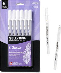 Gelly Roll Classic 05 (Fine Pt.) 6Pk Pen, White