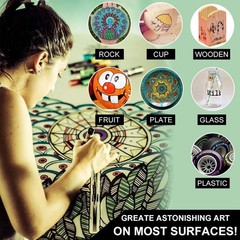 48 Individually Packed, Non-Toxic Paint Pens – Perfect for Rock, Wood, Glass Art