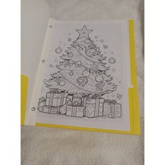 Christmas Holiday Coloring Book Art Therapy Stress Relief Portfolio Ornaments