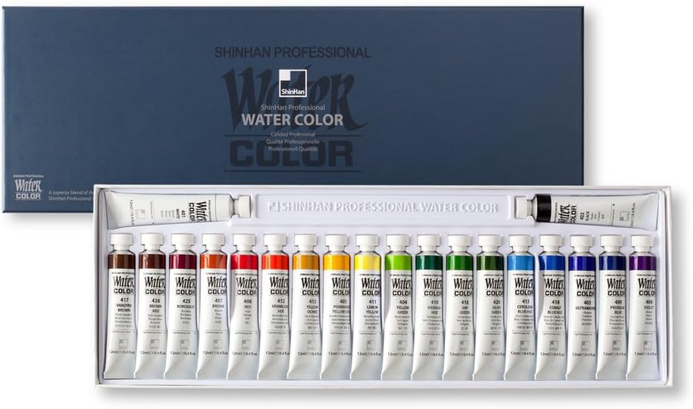 Professional Watercolor Paint 12Ml Tubes 20 Color Set
