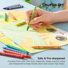 Shuttle Art 720 Bulk Crayons – 18 Assorted Colors, 40 Each Safe Non-Toxic Class