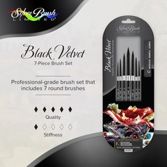 Silver Brush Limited WC-3207s Black Velvet 7 Pc, Must-have Rounds Set