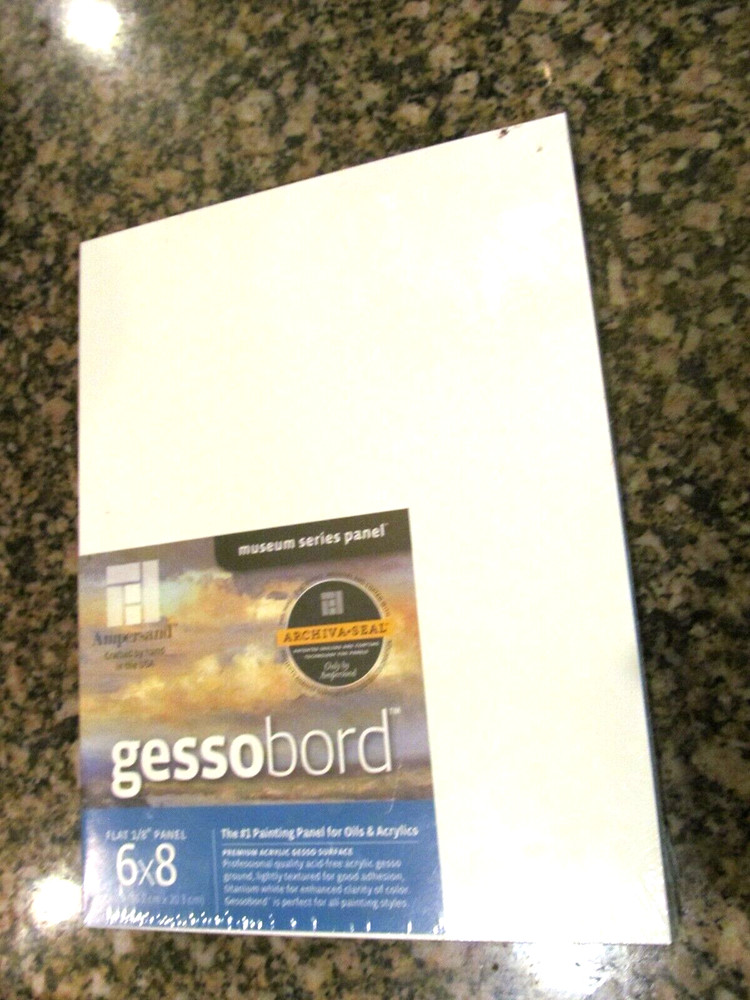 * 3 PK Gesso Wood Painting Panel Museum Series Gessobord 6″ x 8″ 1/8 Inch