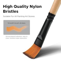 32 Pcs Paint Brush Set, Artist Paint Brushes for Acrylic Painting, Wooden 2