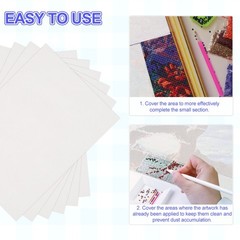 100pcs 20x30cm Diamond Paint Release Paper and Blue Scraper for Diamond Art