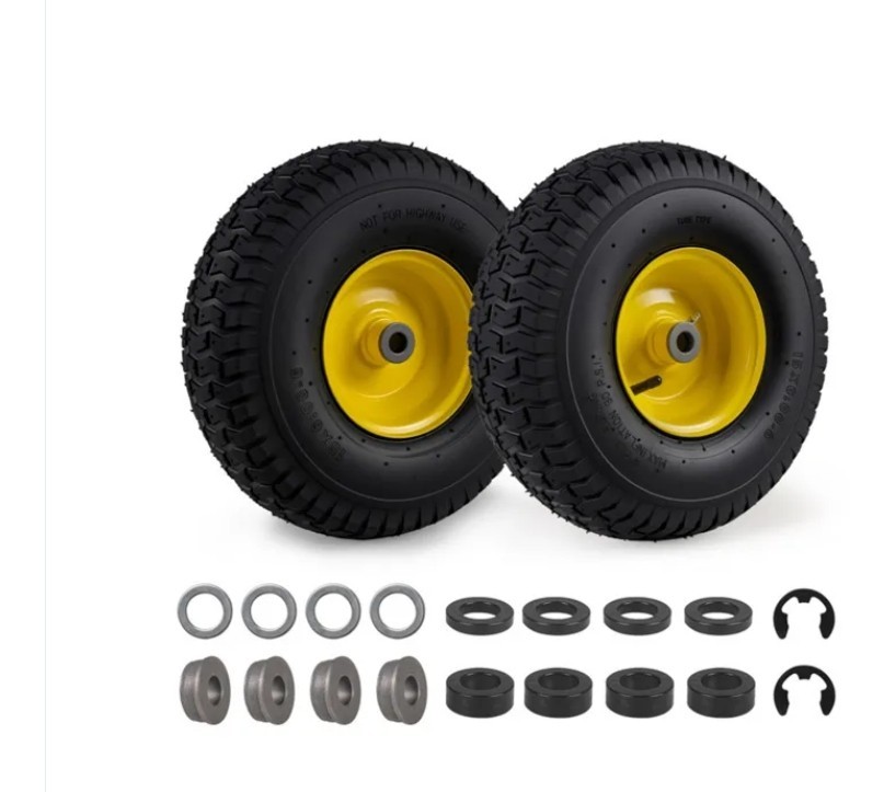 Versatile 15×6.00-6 Pneumatic Tires, Fit Most Mainstream Riding Lawn Mowers & Ga
