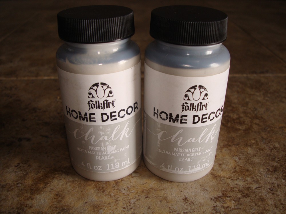 FolkArt Home Decor Chalk Parisian Grey Ultra Matte Acrylic Paint 2pk