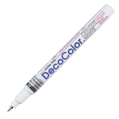 130-0 Marvy DecoColor Opaque Paint Marker, Extra Fine, White Ink, Pack of 1