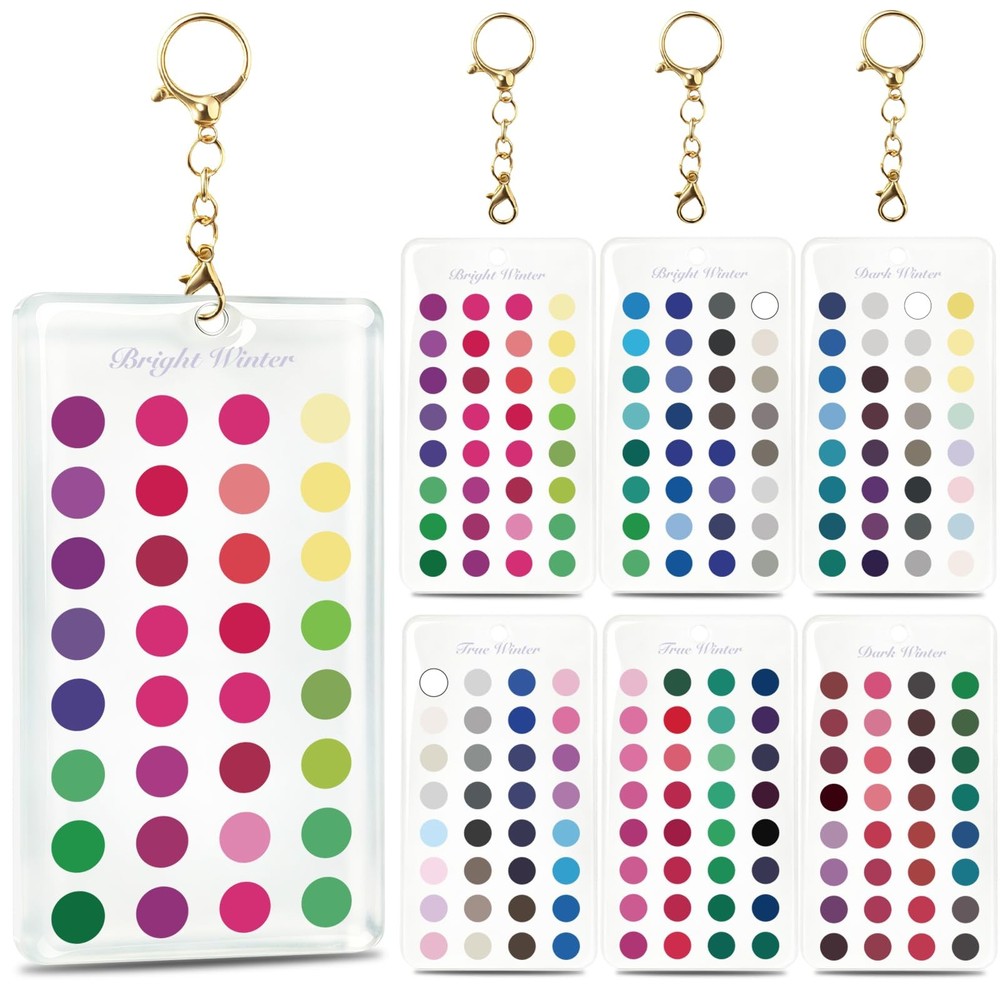 6Pcs 12 Season Color Analysis Swatches Draping Kit