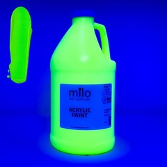 Bulk Fluorescent Yellow Acrylic Paint – 64 oz for Glow-in-the-Dark Creations