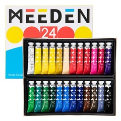 MEEDEN Gouache Paint Set, Non-Toxic 24 x 0.4 Fl Oz (Pack of 24), 24 Colors