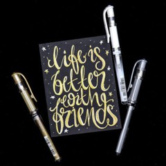 Uni-Ball Signo Broad Gel Roller ball Pens in Gold, Silver or White