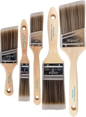5-Piece Paint Brushes set for Latex and Oil Paints, Stains, Interior & Exterior