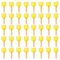 1.5″ Paint Sponges, 40 Pack Round Foam Brush With Wooden Handle for Crafts Ar…