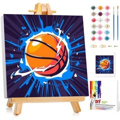 Paint by Numbers Kit for Adults Beginners & Kids Ages 8-12, Sports Basketball…