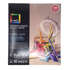 Uart Sanded Pastel Art Paper Off-White Mulitple Sizes And Grits 10 Sheet Packs