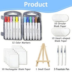 Foam Texture Painting Kit, 76 Pcs 3D Puffy Paint Drawing Set with Canvas & Sp…