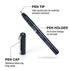 Micro Fineliner Drawing Art Pens Calligraphy Pens for Artist Drawing Black