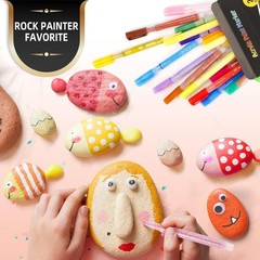 24 Vibrant Acrylic Paint Pens – Non-Toxic, Waterproof Markers for All Surfaces