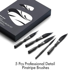 ARTIFY 5-Piece Pinstriping Brush Set – Squirrel & Goat Hair for Artists